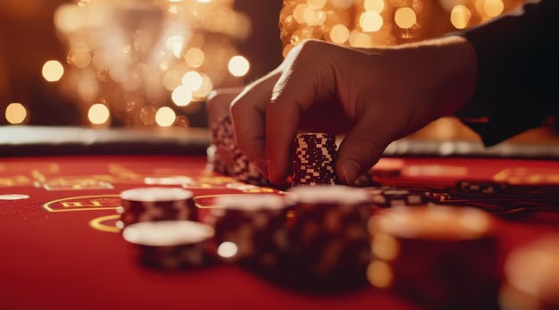 Live Three Card Poker dealer and table on taipan78